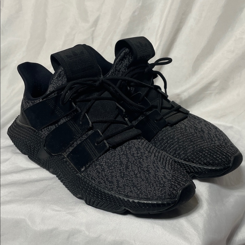 Men’s Adidas Black & Gray Athletic Sneakers, Clean, Very Good Condition, 10.5